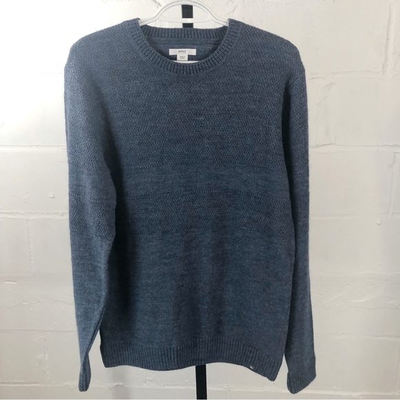 Brax Mens Rick Wool Blend Feel Good Sweater Size L Blue Long Sleeve